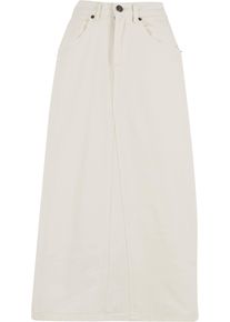 Urban Classics Damen Sommerrock "Urban Classics Ladies Soft Denim Midi Skirt", beige, Gr. 27, unifarben, 100% Baumwolle, Röcke