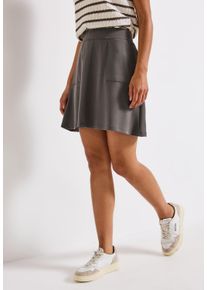 Street One Damen Minirocknomad braun, casual, Gr. 34, unifarben, Stoff, 70% Viskose, 25% Polyester, 5% Elasthan, Röcke, mit großen Fronttaschen