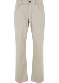 Urban Classics Herren Stoffhose "Urban Classics Herren Stretch Twill 5 Pocket Pants", beige, Gr. 36, unifarben, 98% Baumwolle, 2% Elasthan, Hosen