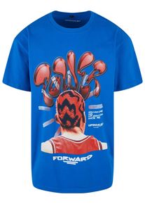 Herren T-Shirt "Upscale by Mister Tee Herren Power Foward 2.0 Oversize Tee", blau, casual, Gr. XS, UPSCALE BY MISTER TEE, bedruckt, 100% Baumwolle,