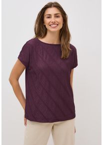 Cecil Damen T-Shirt, rot, casual, Gr. XXL, unifarben, Stoff, Vorderseite: 98% Polyester, 2% Elasthan; Rückseite: 95% Viskose, 5% Elasthan, Shirts,