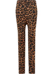 Urban Classics Mädchen Leggings "Urban Classics Damen Girls Soft AOP Leggings", braun, Gr. 122, 85% Polyester, 15% Elasthan, Hosen
