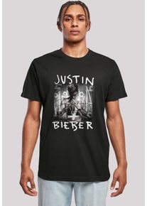 F4NT4STIC Herren T-Shirt "Justin Bieber Purpose Album Cover", schwarz, casual, Gr. L, Obermaterial: 100% Baumwolle, Shirts, Streetwear Fashion