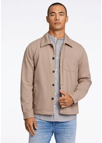 LINDBERGH Herren Hemdjacke "LINDBERGH Oberhemd, Hemdjacke", beige, Gr. XL, Oberstoff: 75% Polyester, 22% Viskose, 3% Elasthan; Futter: 95% Polyester,