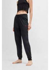 HUGO UNDERWEAR Damen Sweathose "SHUFFLE_PANTS 10249155 01", Gr. L, schwarz, Jersey, Obermaterial: 48% Baumwolle, 48% Modal, 4% Elasthan, unifarben,