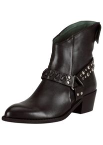 felmini Damen Bikerboots "felmini Stiefelette Leder", Gr. 39, schwarz, Leder, casual, Schuhe