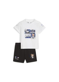 Puma Kinder Sportanzug "BMW M Motorsport Essentials Kurzarm-Set Kinder", weiß, Gr. 68, Obermaterial: 100% Baumwolle, Sportanzüge