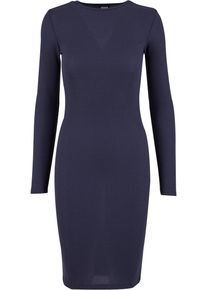 Urban Classics Damen Shirtkleid "Urban Classics Damen Ladies Rib Dress", blau, klassisch, Gr. XXL, unifarben, 77% Viskose, 19% Polyester, 4%