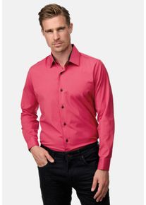 Rusty Neal Herren Langarmhemd "Langarm", pink, casual, Gr. XXL, unifarben, 60% Baumwolle, 37% Polyester, 3% Elasthan, Hemden, im Slim-Fit geschnitten