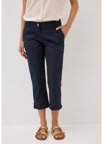 Cecil Damen 3/4-Hoseurban dunkelblau, casual, Gr. 34, unifarben, Web, 98% Baumwolle, 2% Elasthan, Hosen, Middle Waist