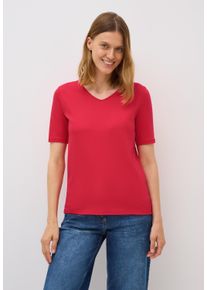Cecil Damen T-Shirtglazed apple rot, Basic, Gr. XXXL, unifarben, Web, 100% Baumwolle, Shirts, aus reiner Baumwolle