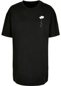Merchcode Herren T-Shirt "Merchcode Damen Ladies Love In The Air Oversized Boyfriend Tee", schwarz, casual, Gr. XS, bedruckt, 100% Baumwolle, Shirts