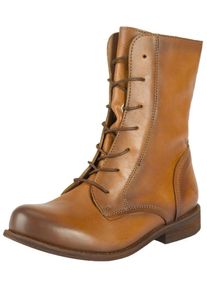 felmini Damen Schnürstiefelette "felmini Stiefelette Leder", Gr. 36, braun, Leder, casual, Schuhe