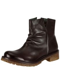 felmini Damen Bikerboots "felmini Stiefelette Leder", Gr. 37, braun, Leder, casual, Schuhe