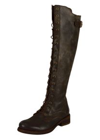 felmini Damen Bikerboots "felmini Stiefel Leder", Gr. 39, grau, Leder, casual, Schuhe