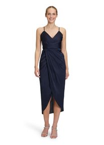 Vera Mont Damen Abendkleid "Vera Mont Abendkleid mit Raffung", blau, feminin, Gr. 44, Satin, Obermaterial: 100% Polyester. Futter: 100% Polyester /