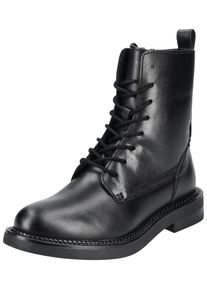 Geox Damen Schnürstiefelette "Geox Stiefelette Glattleder", Gr. 37, schwarz, Glattleder, casual, Schuhe
