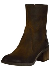 felmini Damen Stiefelette "felmini Stiefelette Leder", Gr. 37, grün, Leder, casual, Schuhe
