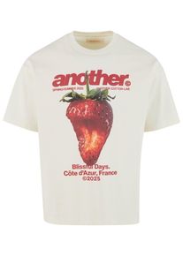 Herren T-Shirt "Another Cotton Lab Blissful Days Oversized Tshirt", weiß, casual, Gr. XL, ANOTHER COTTON LAB, bedruckt, 100% Baumwolle, Shirts