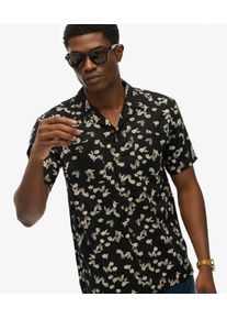 Superdry Herren Kurz&auml;rmeliges Strandhemd Black - Gr&ouml;&szlig;e: L 1041009000203F8M003