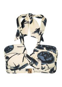 Seafolly Secret Garden Halter Bandeau Bikini-Top Damen (Gr 40 |grau)