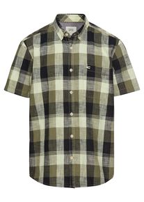 Camel Active Herren Karohemddusty khaki, casual, Gr. XXXL, kariert, Web, Obermaterial: 100% Baumwolle, Hemden, Kurzarm aus reiner Baumwolle