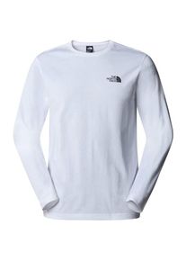 The North Face L/S Simple Dome Tee Longsleeve Herren Alltag (Gr XXL |grau/weiß)