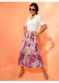 CRÉATION L CREATION L Damen Rundhalsshirt "Shirt", beige, Gr. 40, unifarben, 95% Viskose, 5% Elasthan, Shirts