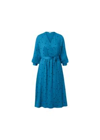 Tchibo - Gepunktetes Webkleid - Damen - Gr. 42 - dunkelblau/gepunktet