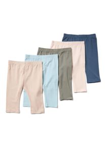 Tchibo - 5 Kinder-3/4-Leggings - Baby - Gr. 62/68 - hellblau