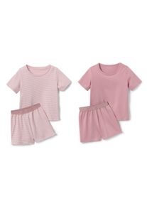 Tchibo - 2 Kinder-Pyjamas - Baby - Gr. 86/92 - wei&szlig;/gestreift