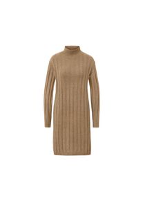 Tchibo - Geripptes Strickkleid mit Stehkragen - Damen - Gr. XL - braun