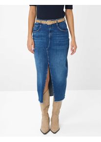 Brax Damen Rock Style KACIE USED REGULAR BLUE, denim blau, Gr. 36