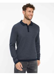 Brax Herren Langarmshirt Style PAROS deep blue, dunkelblau, Gr. M