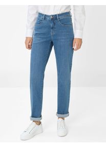 Brax Damen Five-Pocket-Hose Style CAROLA USED STONE BLUE, denim blau, Gr. 44L