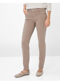 Brax Damen R&ouml;hrenjeans Style SHAKIRA TAUPE, denim hellbraun, Gr. 44