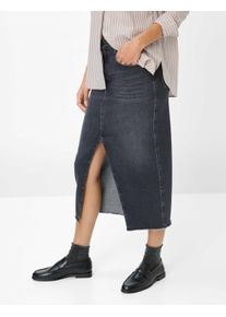 Brax Damen Rock Style KACIE USED BLACK BLACK, denim dunkelgrau, Gr. 34K