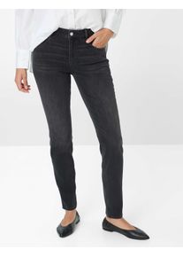 Brax Damen R&ouml;hrenjeans Style SHAKIRA USED BLACK BLACK, denim dunkelgrau, Gr. 38