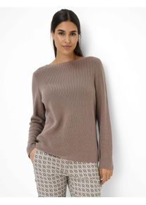 Brax Damen Strickpullover Style LESLEY taupe, hellbraun, Gr. 46
