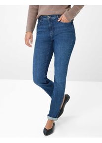 Brax Damen Five-Pocket-Hose Style CAROLA USED REGULAR BLUE, denim blau, Gr. 46K