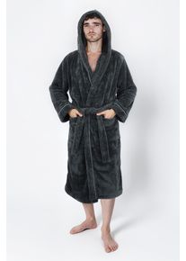my home Unisex-Bademantel »Lillou, ideal für Sauna & Spa, Hotelbademantel, Morgenmantel«, (1 St.), kuschelig weicher Fleece, für Damen und Herren, XS-3XL