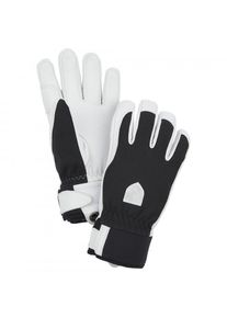 Hestra Army Leather Patrol 5 Finger Handschuhe Damen (Gr 6 |schwarz/wei&szlig; |wasserdicht)