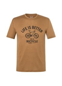 Merinoshirt super.natural Better Bike Tee Herren (Gr 54 - XL |braun/beige)