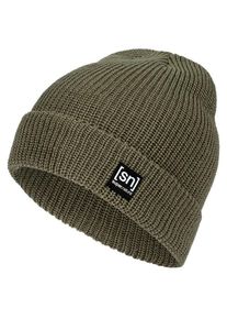 super.natural Merino Basic Beanie Mütze (Gr One Size |oliv)
