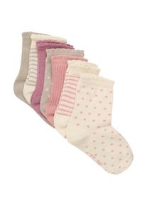 Minymo Socks with Pattern 7-Pack Multifunktionssocken Kinder (Gr 35-38 |beige)