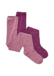Minymo Stockings with Pattern 2-Pack Strumpfhose Kinder (Gr 92/98 |rosa/lila)