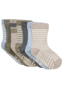 Multifunktionssocken Minymo Socks with Pattern 7-Pack Kinder (Gr 19-22 |grau)