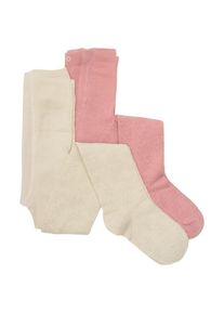 Minymo Stockings with Pattern No 124061 2-Pack Strumpfhose Kinder (Gr 56/62 |beige)