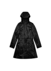 RAINS Curve Long Jacket W3 Regenjacke Damen (Gr L |schwarz |wasserdicht)