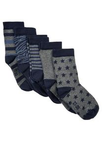 Minymo Sock with Pattern 5-Pack Multifunktionssocken Kinder (Gr 15-18 |blau)